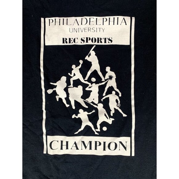 Philadelphia University Rec Sports Champion Men’s Black T-Shirt Size Medium - Picture 4 of 4